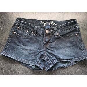 Request Jeans Womens Size 5/27 Dark Wash Embellished Low Rise Denim Shorts Y2K